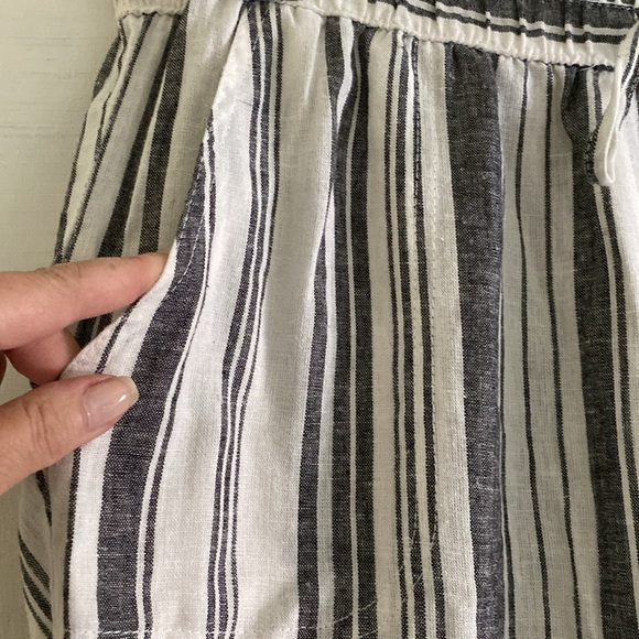 Land and Sea Linen Stretch Blend Wide Leg Pants Adjustable Stretch Waist - Picture 5 of 14